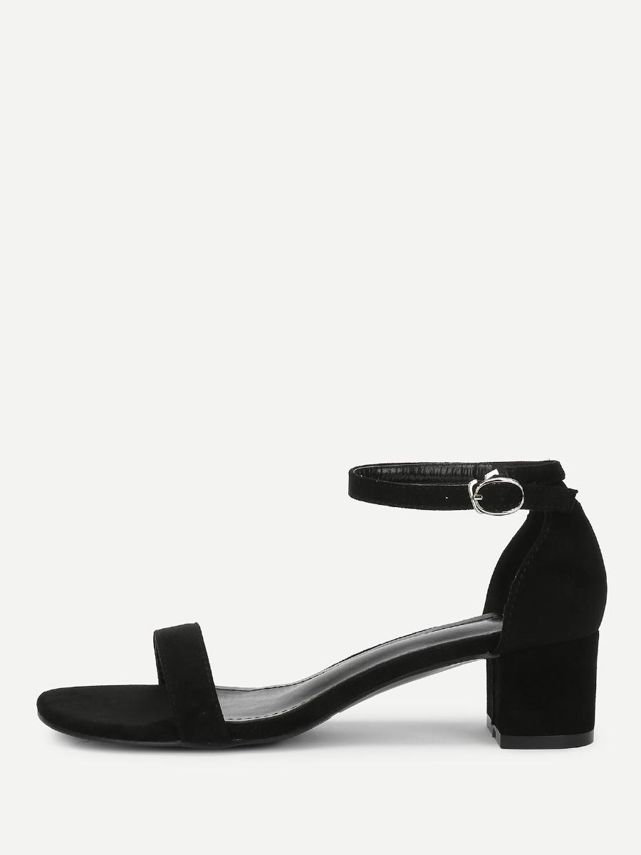 Buy Oasis Plaited Stacked Block Heel Sandals In Black | 6thStreet UAE